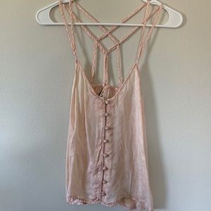 AE Cross Back & Button Up Tank NWT